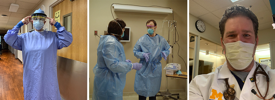 Nurses in personal protective equipment