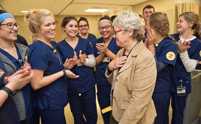  U-M Nursing students are appreciative of support from donors like Sara Rothschild.