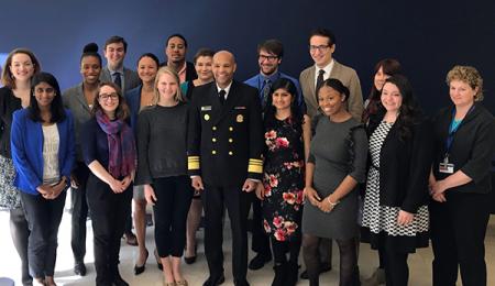 Boltey was one of a handful of students selected to meet with U.S. Surgeon General Jerome Adams when he came to U-M