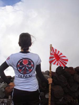 Collazo at the summit of Mt. Fuji