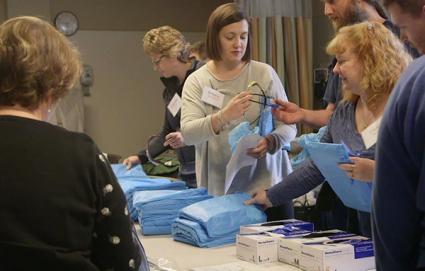 The workshop includes a focus on personal protective equipment for clinicians.