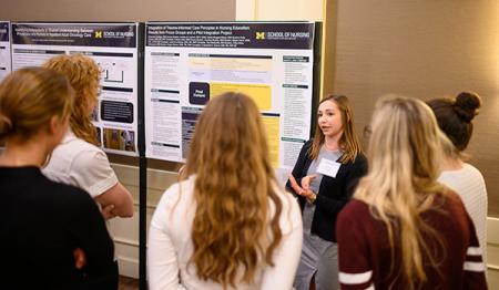 U-M School of Nursing honors student, Elizabeth Coolidge, awarded best BSN poster at Research Day 2019