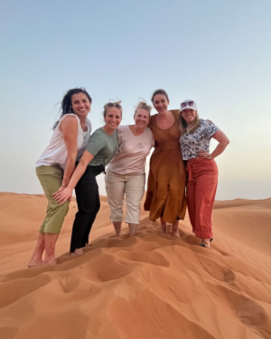 Nursing students in the desert