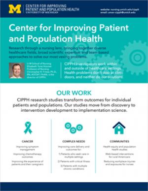 Center for Improving Patient and Population Health flyer